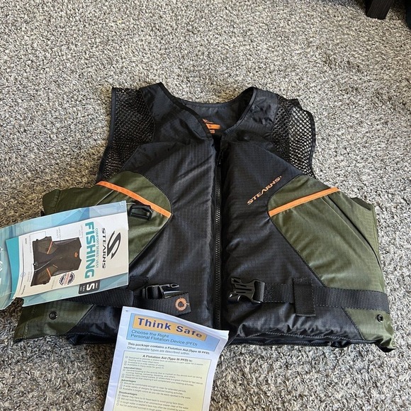 STEARNS Fishing Vest Comfort Series Bouyant Foam Coast Guard Adult S New - Picture 2 of 4